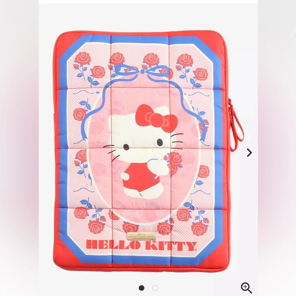 New sonix hello kitty retro rose puffy laptop sleeve